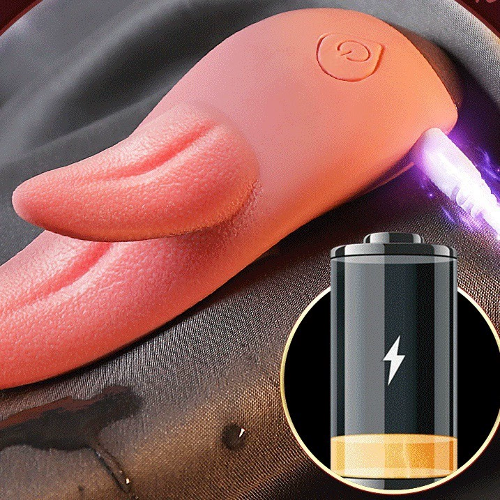 Носимое языковое вибраторное устройство (GOK) Love-Tongue Double Shock, USB-перезаряжаемое, силикон