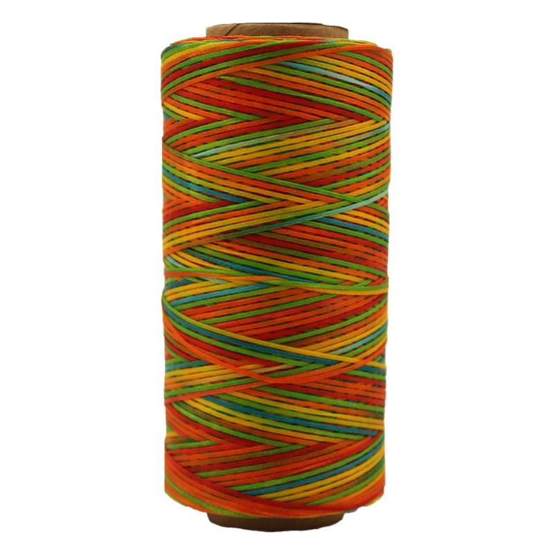 宇楽ブランドの手縫い編みワックスロープ150d小巻革フラットワックス糸80色現物ワックス糸卸売り