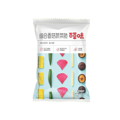 Baicaowei has many kinds of vegetable crisp 60g mixed 7 kinds of mixed vegetable and fruit crisp Okra crisp fruit crisp snack