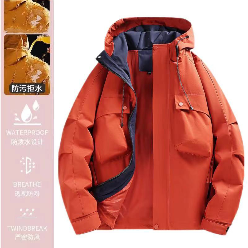 Chaqueta de senderismo y montañismo funcional, transpirable, de una sola capa, para otoño e invierno, con capucha, para hombre y mujer.