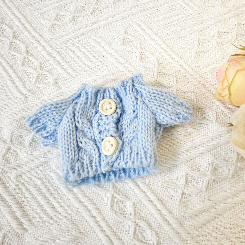 15cm ciego caja pull paño suéter pantalones macaron labubu colgante muñeca suéter Año Nuevo suéter lindo