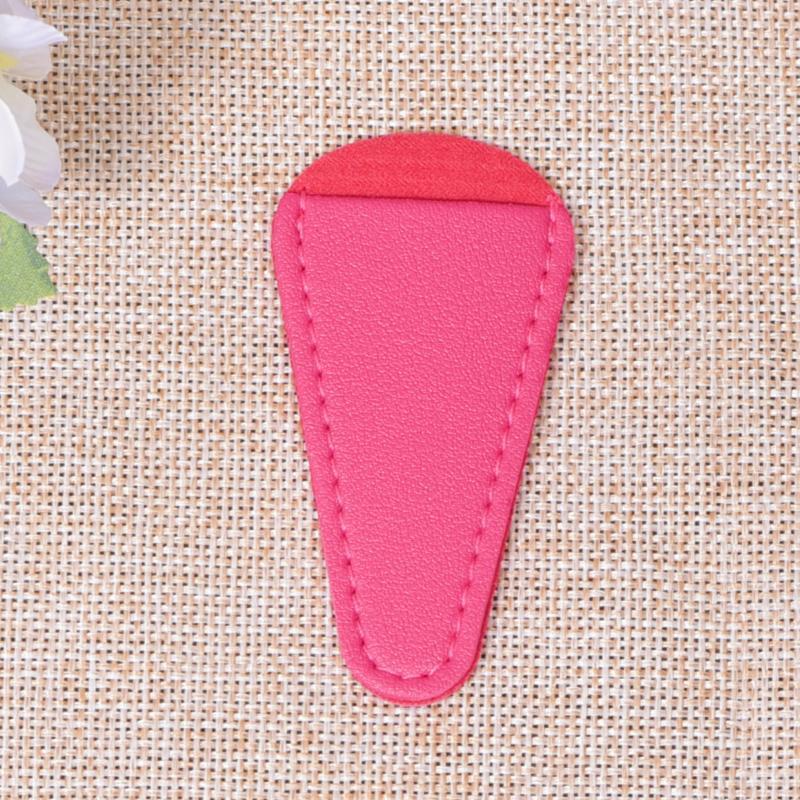 Gran escala de stock de cuero grueso pequeño cubierta de tijeras nariz cejas de corte de hilo cabeza de belleza tijeras cubierta de almacenamiento de costura