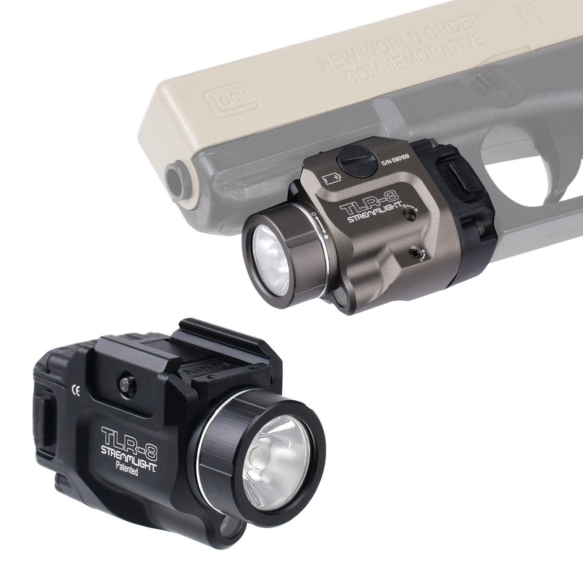 Фонарь TLR8 для активного отдыха, тактический фонарь с LED-подсветкой и встроенным красным лазером, ручной тип