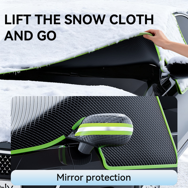 Car windshield snow cover, Oxford cloth snow shield, winter car half cover, anti-freeze and anti-frost cover, snowproof car cover