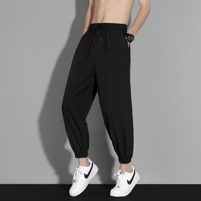 Pantalones para hombres, pantalones de diseño, pantalones de callejera sueltos, pantalones casuales de piernas anchas, tendencia