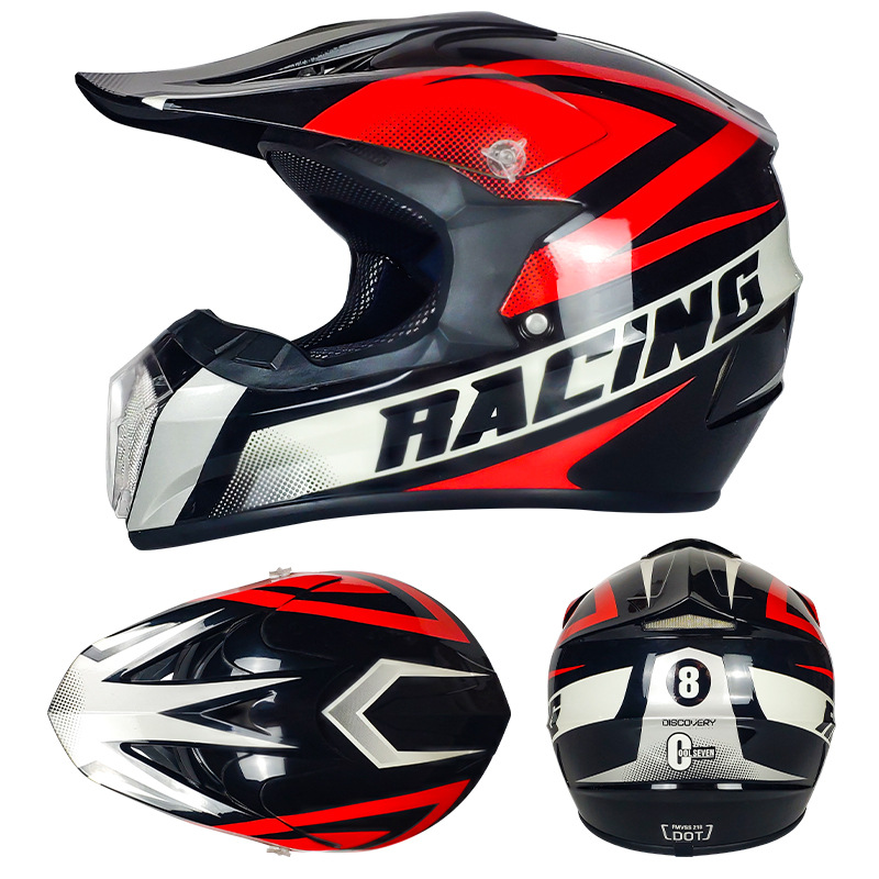 Casco de kart certificado DOT transfronterizo para adultos carreras todoterreno casco completo motocicleta ATV casco completo personalizado