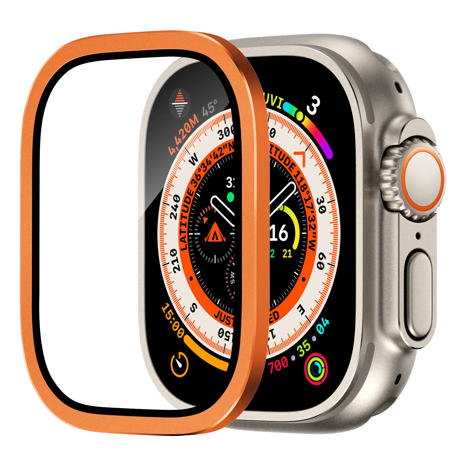 Применимо к титановому покрытию Apple Watch, tempered стекло рамка интегрированное ультра 1/2 металл высокое-definition взрывозащищенное стекло