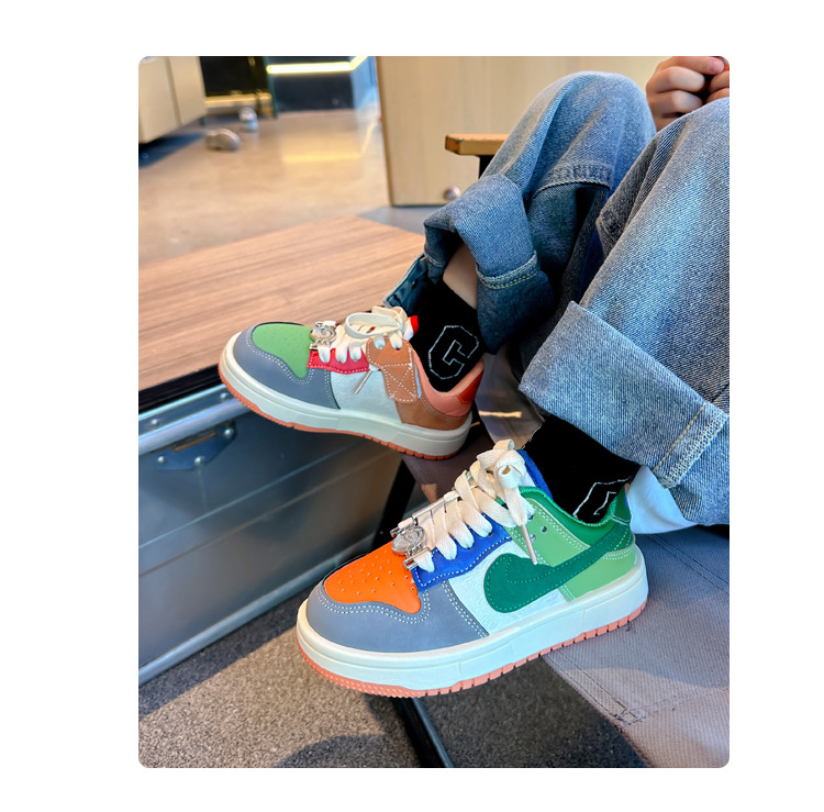 Ragazze 24 Autunno Nuovo Marchio Coreano Basso Bambini Tavola Mandarin Ducks Ragazzi Grandi Scarpe da Studente_voghion.com