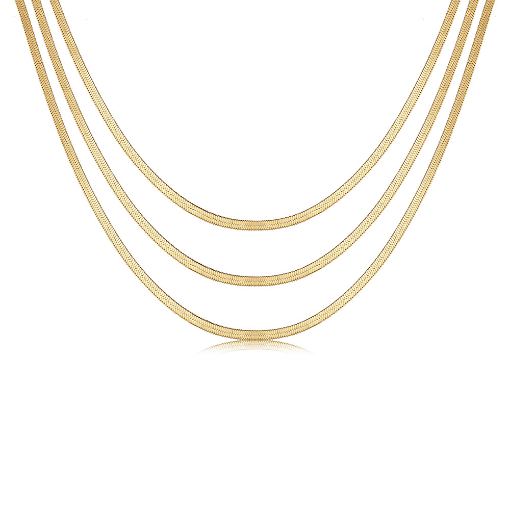 Simple Style Geometric Alloy Plating Layered Necklaces display picture 3