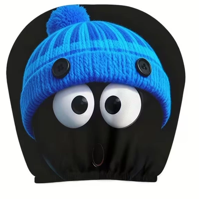Cross-border Amazon best-selling universal pullover printed | Universal seat cover - dark-blue-hat-double-sided-printing-1-piece