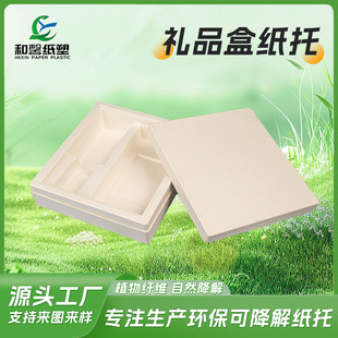 Paper Pulp Molding Manufacturer Sugar Cane Pulp Molding Wet-Pressed Printing Pulp Packaging Box Gift Packaging Pulp Box Paper Tray