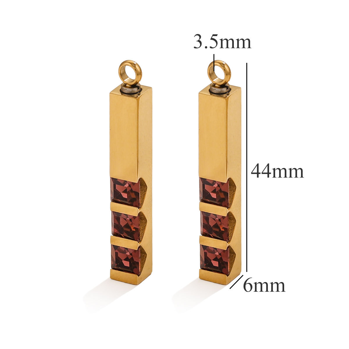 Zircon de acero inoxidable giratorio abierto cuadrado diamantes perfumes colgante geometría DIY personalidad colgante de acero de titanio