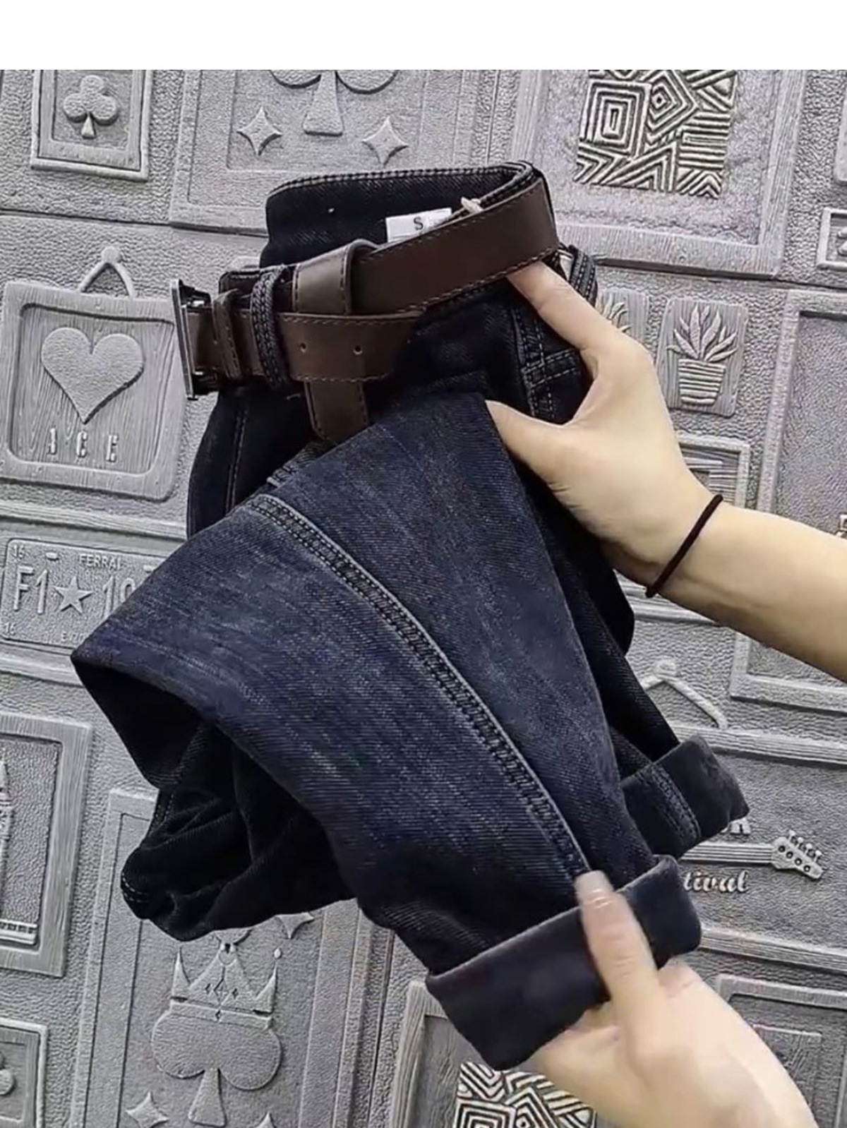 plus Size Fleece Lined Straight Leg Jeans High Waisted Slimming Cropped Dad Style Harem Pants for Women Autumn Winter Casual Fashion_voghion.com