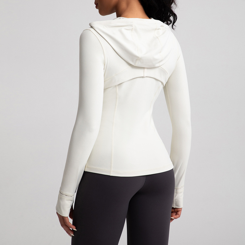 Defione Hooded Jacket Lulu Style Hooded Yoga Jacket with a Naked Feel, Slim Fit, Zipper Sports Jacket Defione Hooded Jacket Lulu Style Hooded Yoga Jacket with a Naked Feel, Slim Fit, Zipper Sports Jacket