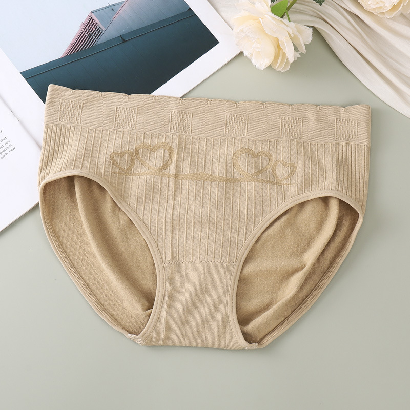 Otoño nuevo estilo ropa interior mujer algodón puro antibacteriano cintura media talla grande niña agradable para la piel transpirable señoras color sólido calzoncillos al por mayor image 10
