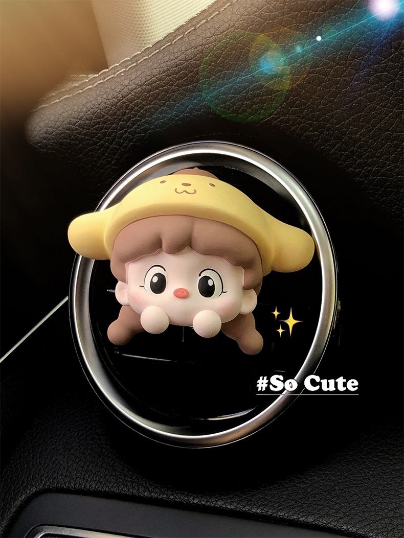 Cute ice cream girl car aromatherapy car air outlet decoration perfume car accessories decoration fragrance Stone
