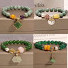 Small design fresh one bead bracelet jade, jewelry, simple and elegant design, four-leaf clover