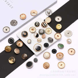 热销锌合金纽扣背面配插脚压铸字母logo高档箱包家具商标五金标牌