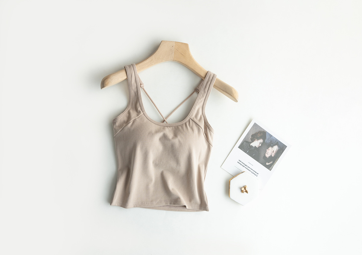 Description Picture 2 of itemWomen Tank Top Backless Top Summer Clothes Sleeveless Corset Top Sexy Outfits Sport Top 2024 New Sports Vest Solid Camis