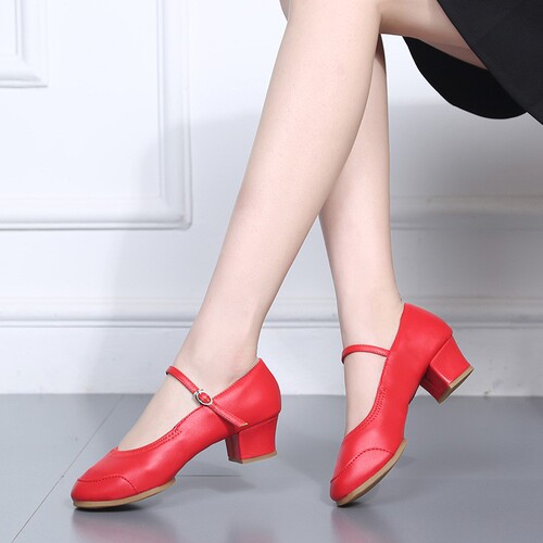 Square dance shoes soft sole women's sailor dance shoes dance shoes practice shoes teacher shoes four seasons ballroom dance shoes mid-heel