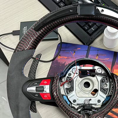 Red carbon fiber LED: Steering wheel