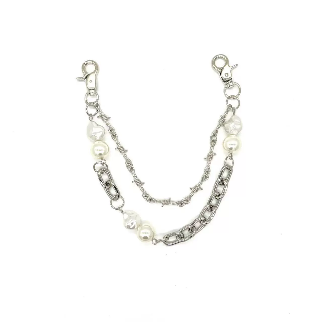 Новая модель ретро моды жемчуг колючие цепи цепи реконструировать дикие цепи украшения сумки с панк цепи цепи талии цепи