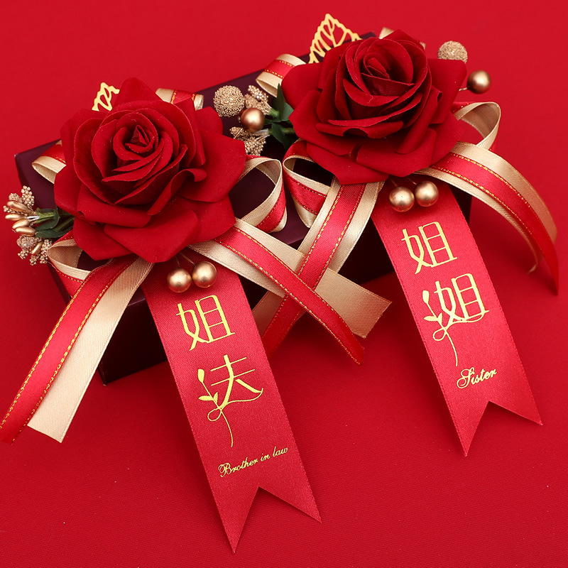 Boda ramillete familia boda dama de honor suministros novio novia creativo conjunto completo no flor dama simulación placket