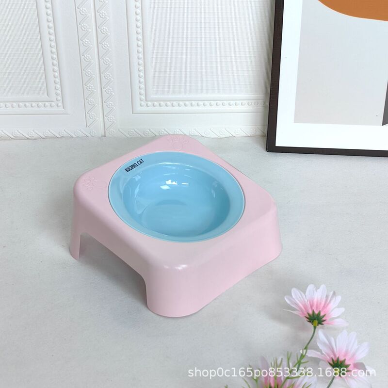 BD 猫ボウル セラミック マカロン 高価値 猫用食事缶詰 猫用丼 飲料水 首の保護 身長を伸ばす 転倒防止ボウルスタンド|undefined