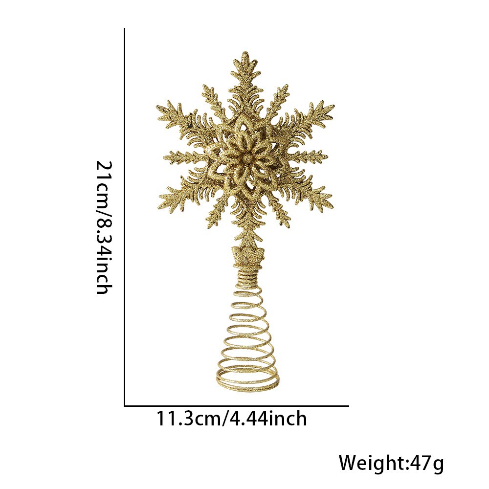 Estrella de árbol de nieve dorada multicapa