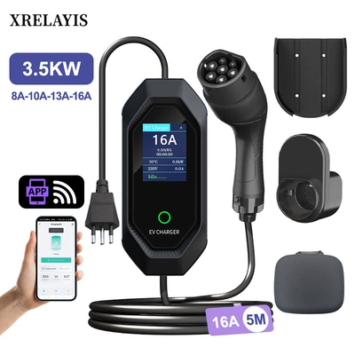 European standard TYPE2 charging station 7KW portable charging gun for Tesla and AITO new energy vehicles (Elektrikli avtomobil şarj stansiyaları) - 5m-flagship-version-type2-european-standard-single-phase-16a-368kw-5m-with-app