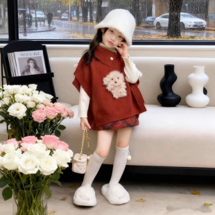 25����Ůͯ���b�ɐ�С���tɫë���R�׸���ë��ȹ��ͯ�}�Q�����·�