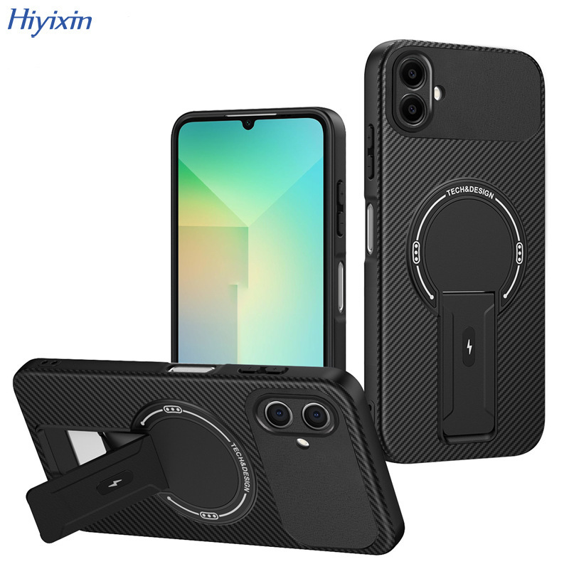 适用于三星S25 Ultra碳纤维支架手机壳Galaxy A06磁吸充电散热壳|undefined