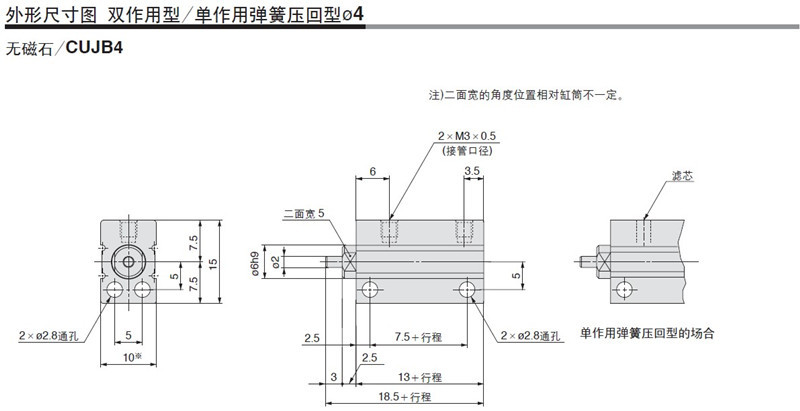 自由型气缸CUJB10/CDUJB10-4D-6D-8D-10D-15D-20D-25D-30D/DM-XB6-阿里巴巴