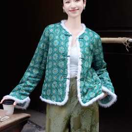 25冬季新款双面双穿香云纱拼真丝丝绒真水貂毛条棉衣37