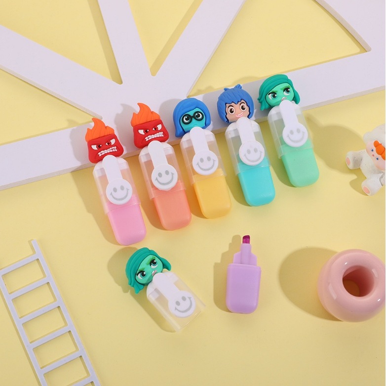 Mind Secret Team Mini resaltador de 6 colores Juego de 6 piezas de alto valor Bolígrafo de color a base de agua de bricolaje Bolígrafo de agua con marcador de color