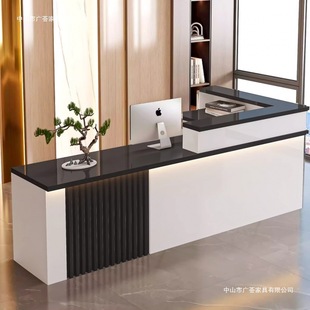 New Chinese Style Bar Counter Cashier Company Front Desk Table Counter Clothing Store Hotel Front Desk Beauty Salon Front Desk