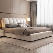 簡約布藝床意式極簡科技布床現代簡約風雙人床輕奢輕奢軟靠儲物床