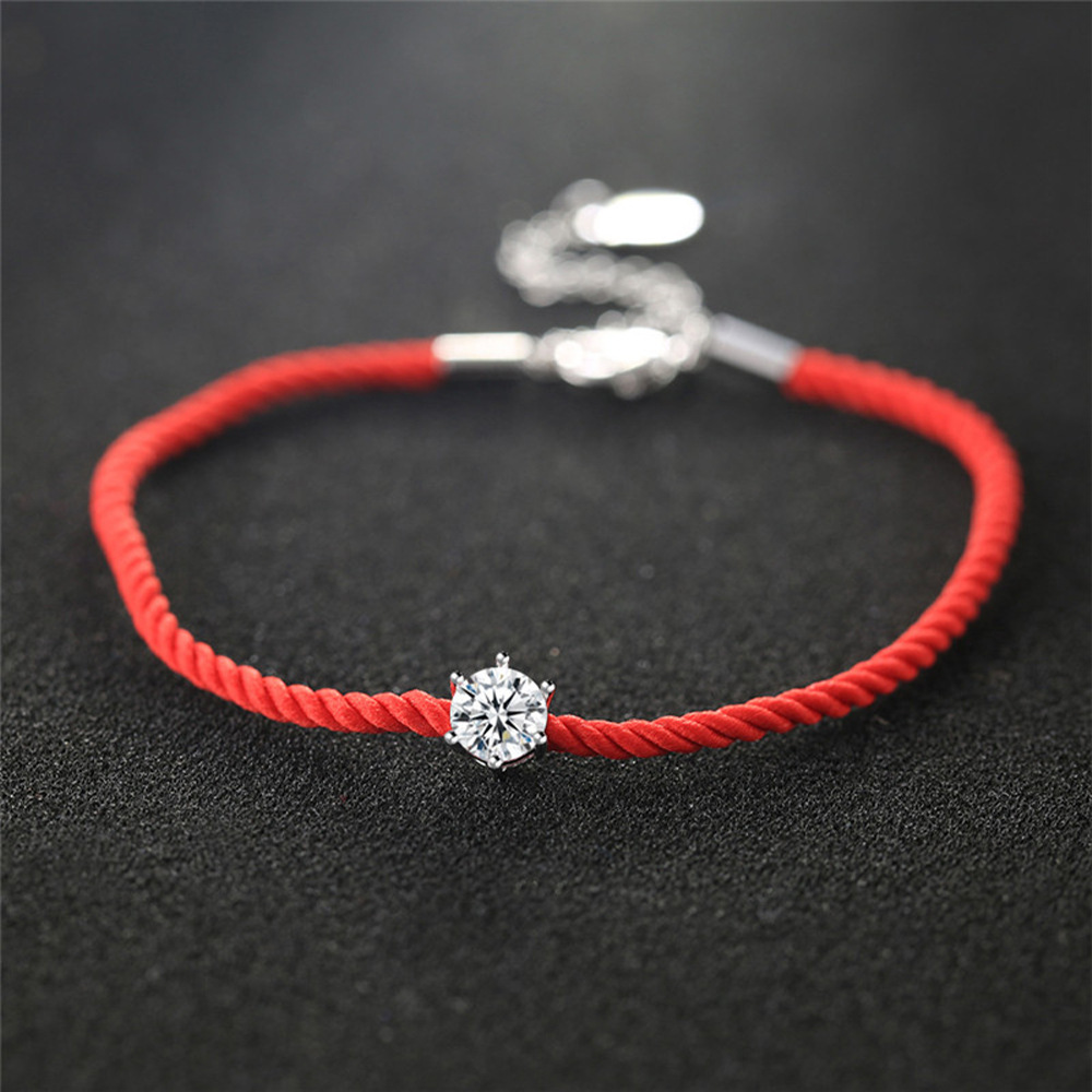 Simple Style Geometric Sterling Silver Rope Plating Inlay Zircon Women's Bracelets 1 Piece display picture 4