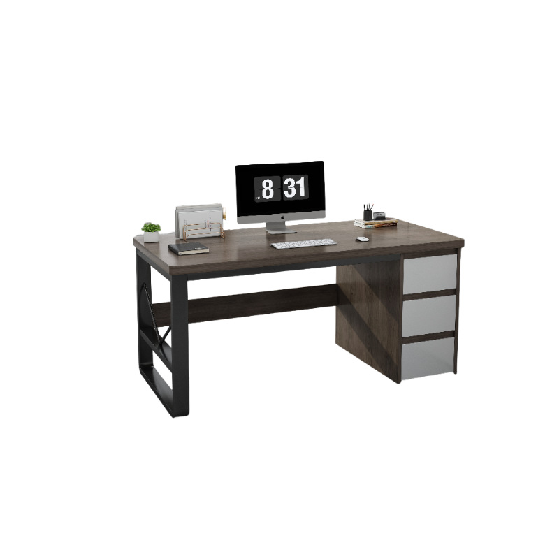 Escritorio de computadora de escritorio con cajones Escritorio doméstico dormitorio Estudiante escritorio de estudio de alquiler de escritorio de barra simple