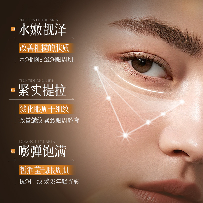 Imagen de cafeína antiarrugas máscara de reparación para los ojos, hidratación, hidratación y desvanecimiento de las líneas finas alrededor de los ojos máscara de ojos antiarrugas