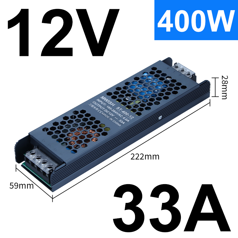 220V a bajo voltaje 12V24V transformador de lámpara Mingwei caja de lámparas de cartón publicitario DC Black King Kong interruptor de alimentación