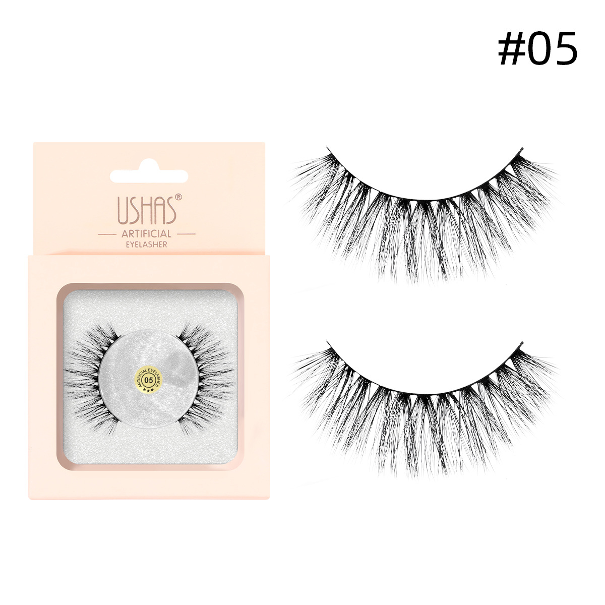 USHAS venta al por mayor pestañas falsas pestañas gruesas delgadas ojos largos pestañas CT210