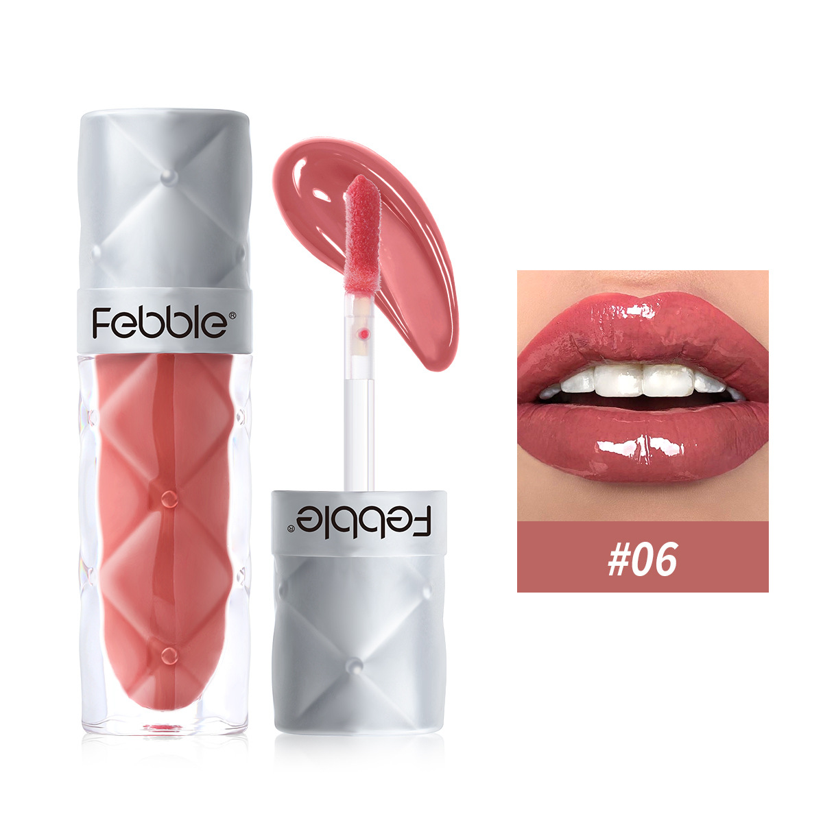 USHAS Amazon explosivo lápiz labial líquido perlado transfronterizo taza antiadherente de larga duración brillo de labios impermeable crema de esmalte de labios