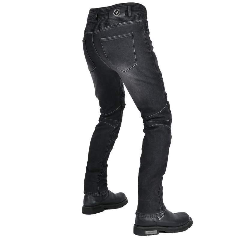 Volero motocicleta jeans hombres vintage motocicleta montar pantalones invierno lana-forrado caliente a prueba de viento carreras anti-caída Pantalones