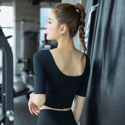 Outdoor Morning Run Training Pilates Slimming Yoga Quick-Dry Top Summer Thin Fitness Clothes Short T-Shirt Women