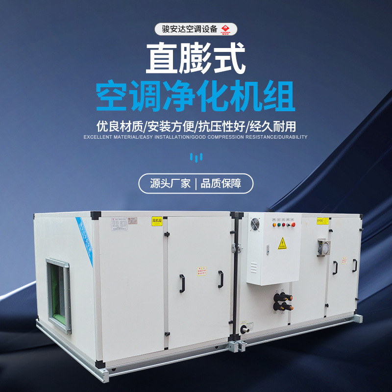 直膨式新风空调机组写字楼办公楼别墅初中效过滤净化风柜