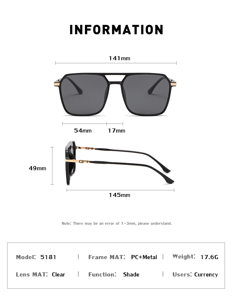 Fashion High-definition Polarized New Big Frame Sunglasses Trendy European And American Glasses Wholesale display picture 1