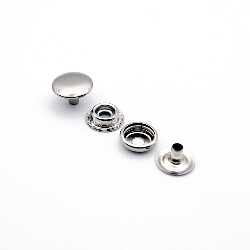 Fabricante de metal botón de emergencia Botón de botón de resorte de metal botón oculto de doble cara Botón de hardware