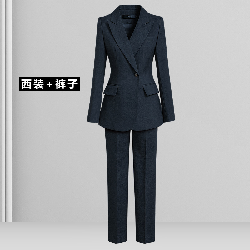 西装套装女春秋高级感气质通勤珠宝店经理律师面试正装职业工作服|undefined