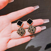 Retro fashionable earrings, silver needle, Korean style, wholesale, simple and elegant design, silver 925 sample